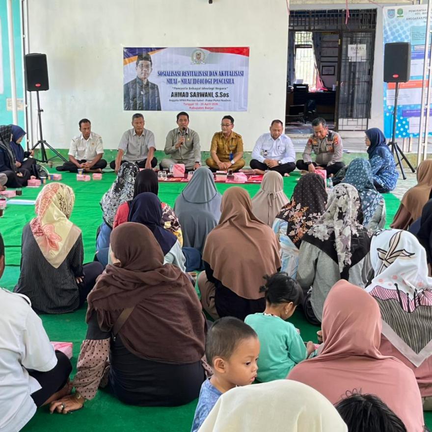 SOSIALISASI REVITALISASI & AKTUALISASI NILAI-NILAI IDEOLOGI PANCASILA BERSAMA BAPAK SAHRONI S.Sos AN
